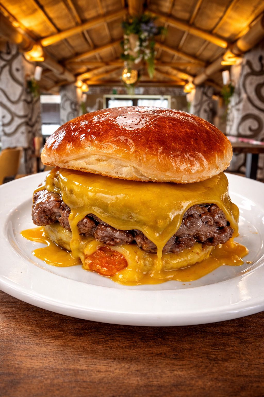 Carta de hamburguesas Tiki Burger
