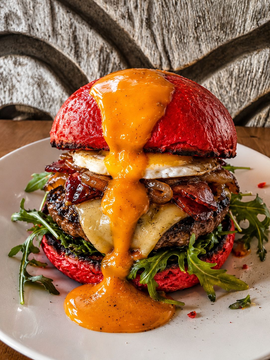 Carta de hamburguesas Tiki Burger