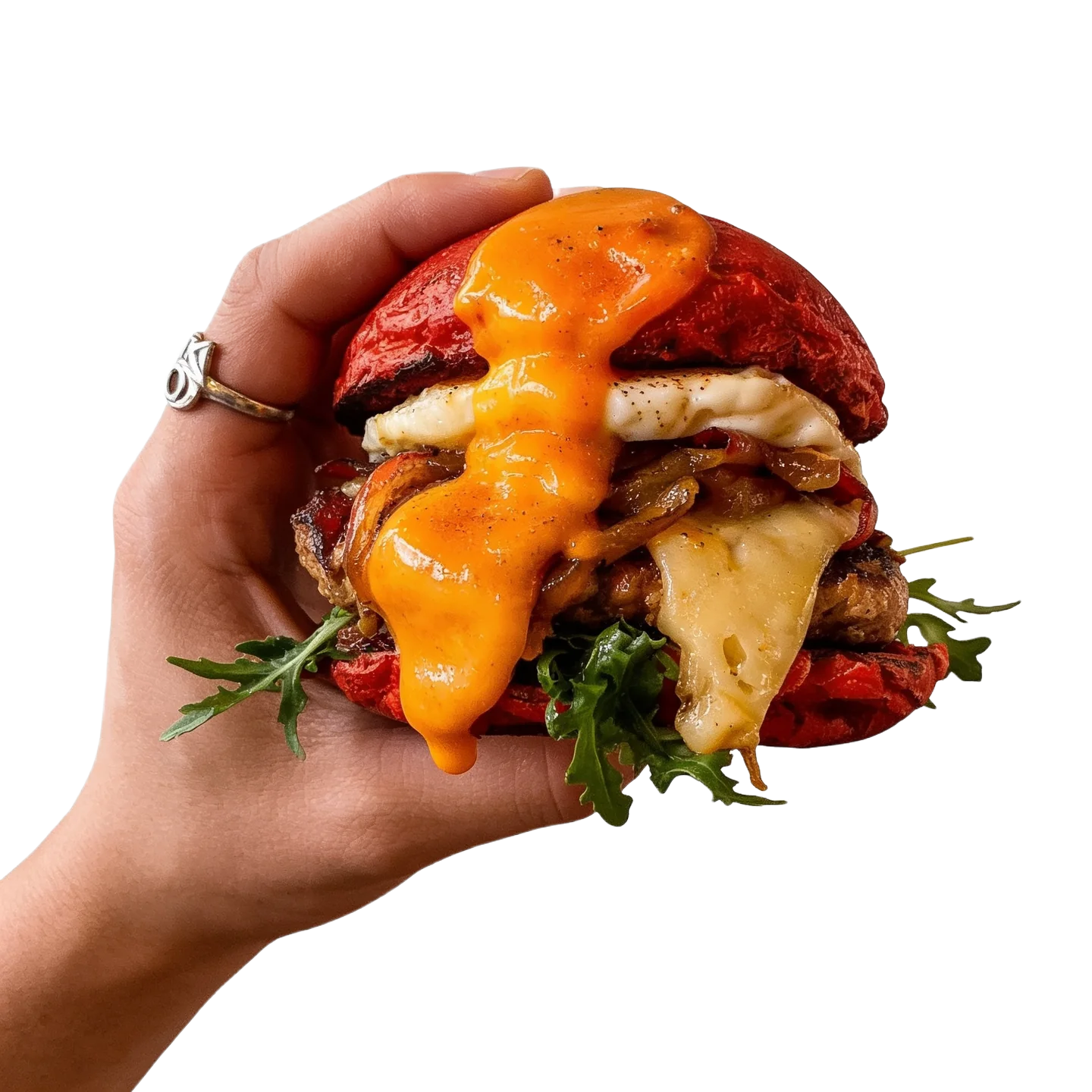 Hamburguesa Tiki Burger amb salsa