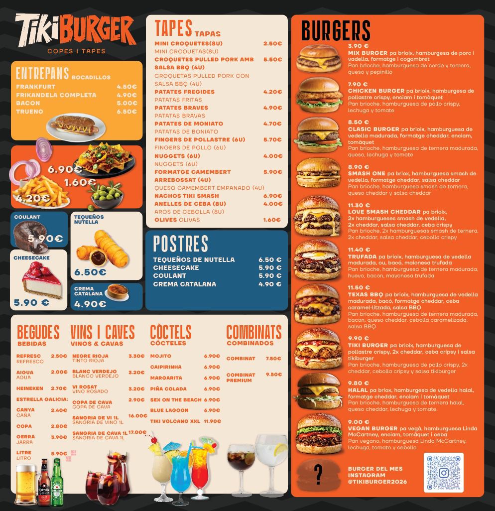 Carta Tiki Burger
